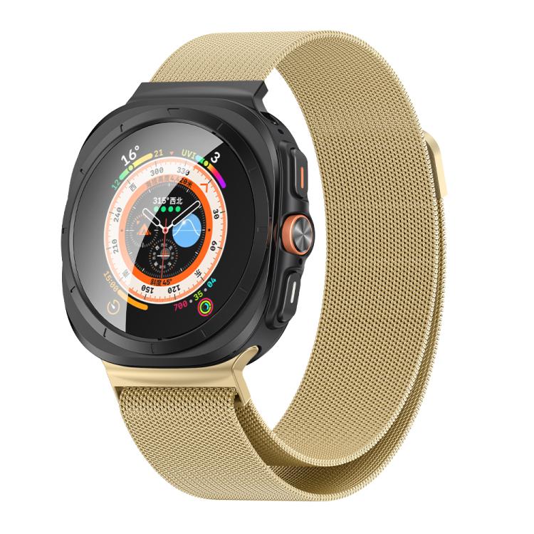 For Samsung Galaxy Watch Ultra 47mm / Ultra 2025 Kalebol Milanese Stainless Steel Watch Band(Gold)