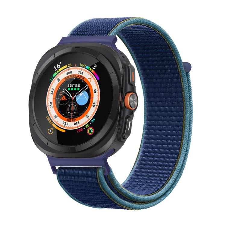 For Samsung Galaxy Watch Ultra 47mm / Ultra 2025 Kalebol Quick Release Nylon Braided Watch Band(Deep Sea Blue)