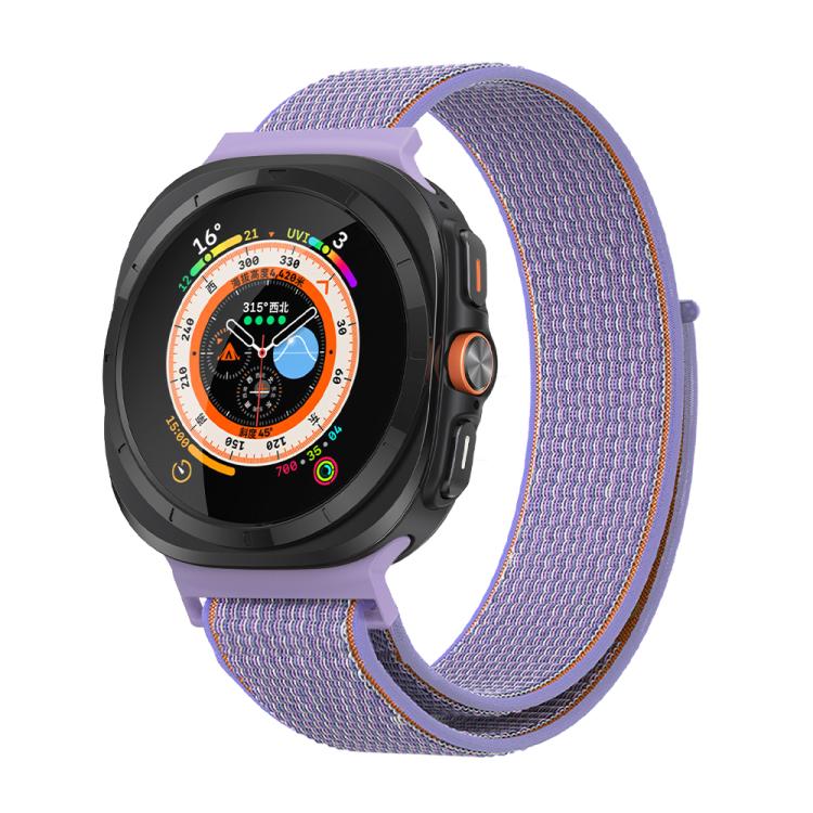 For Samsung Galaxy Watch Ultra 47mm / Ultra 2025 Kalebol Quick Release Nylon Braided Watch Band(Lilac)