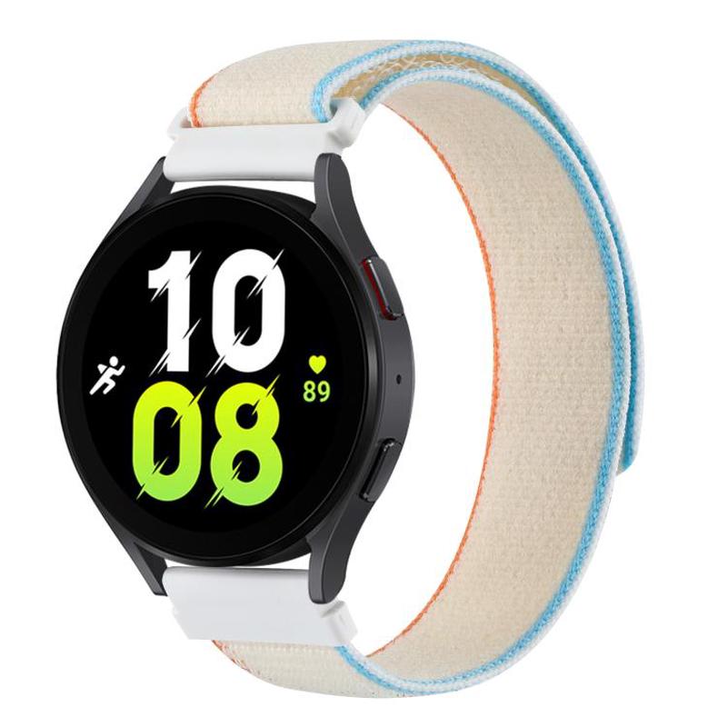 Kalebol 22mm Universal Nylon Loop Fastener Watch Band(Milk White)