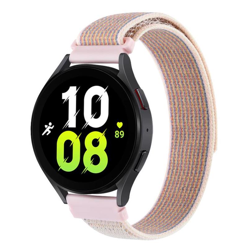 Kalebol 22mm Universal Nylon Loop Fastener Watch Band(Pink)