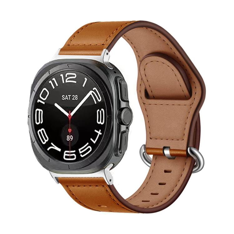 For Samsung Galaxy Watch Ultra 47mm / Ultra 2025 Kalebol Genuine Leather Watch Band(Brown)
