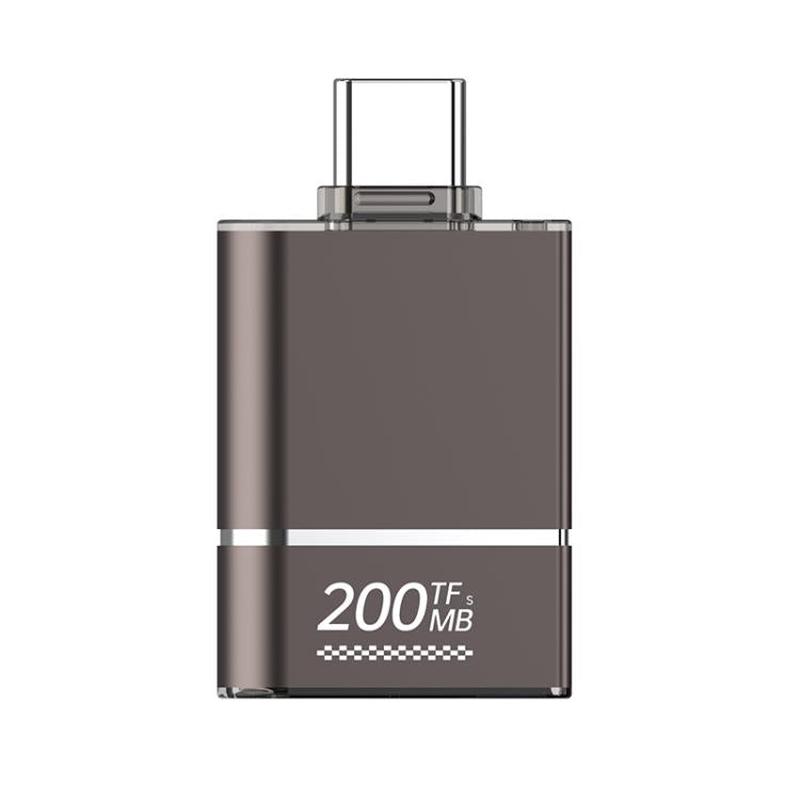 200MB Type-C to TF Overclocking High-speed Card Reader(Tarnish)