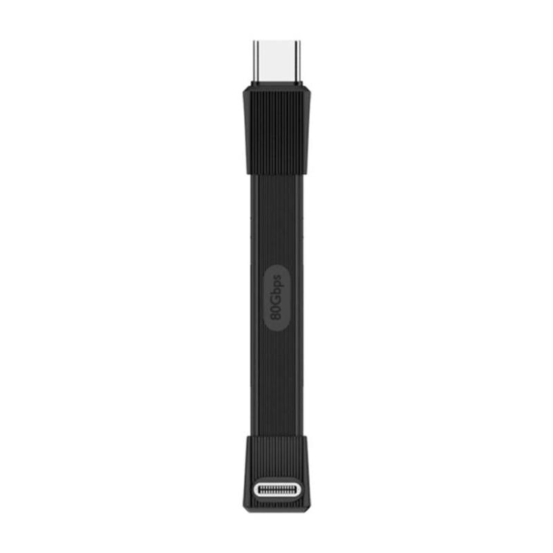 67mm 240W 8K 80Gbps Type-C to Type-C For Thunderbolt 4 Full Function Data Cable(Black)