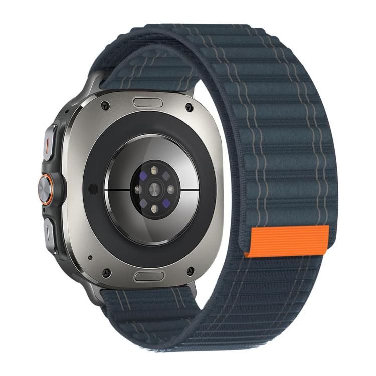 For Samsung Galaxy Watch Ultra 47mm / Ultra 2025 Kalebol Hook and Loop Fastener Nylon Strap(Dark Blue)