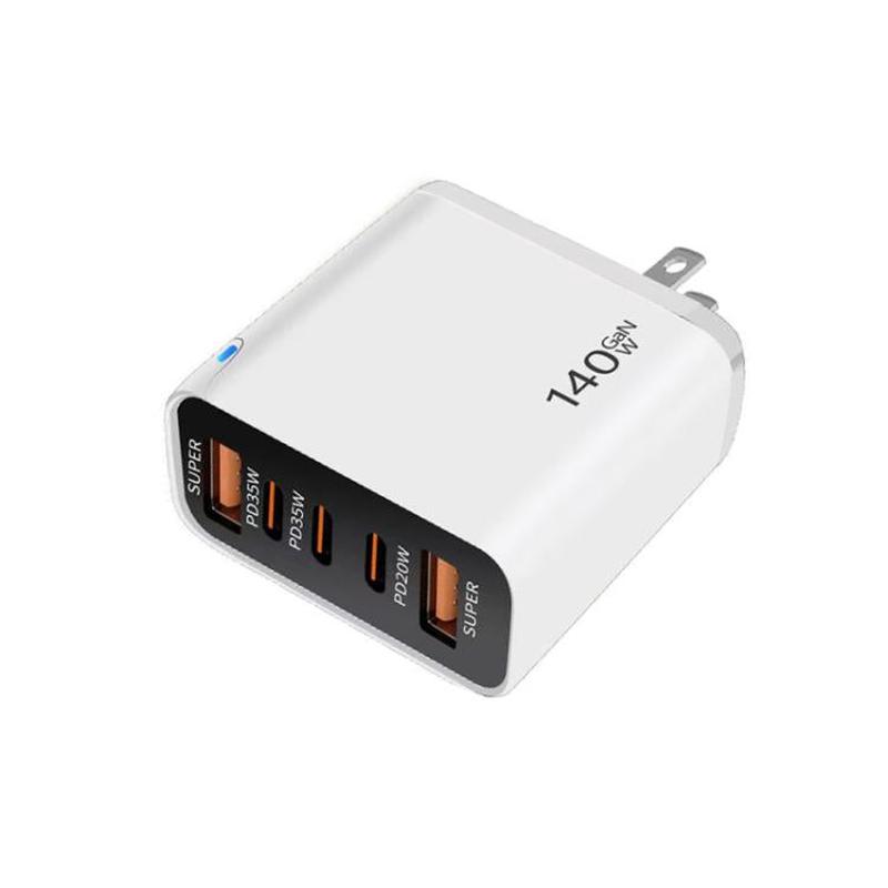 TE-PD43 Type-C x 3, USB-A x 2 Multi-port Charger for Mobile Phones / TabletsUS Plug(White)