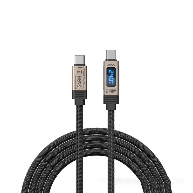 WK WDC-49 240W Type-C to Type-C Ladon 4 High-speed Data Cable, Length: 1.2m(Black)