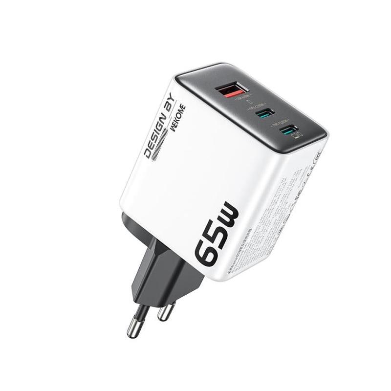 WK WP-U45 Keylour 65W Type-Cx2, USB GaN Charger, Plug:EU Plug(White)
