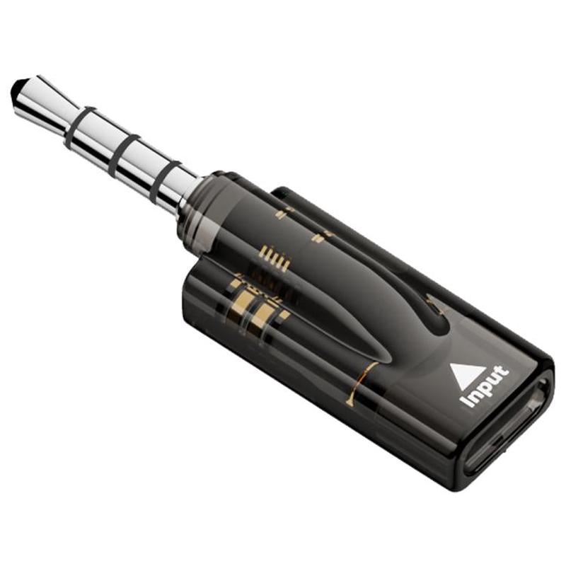 Digital Decoder HiFi Audio Headset Adapter, Port:3.5mm Male to Type-C Female(Transparent Black)