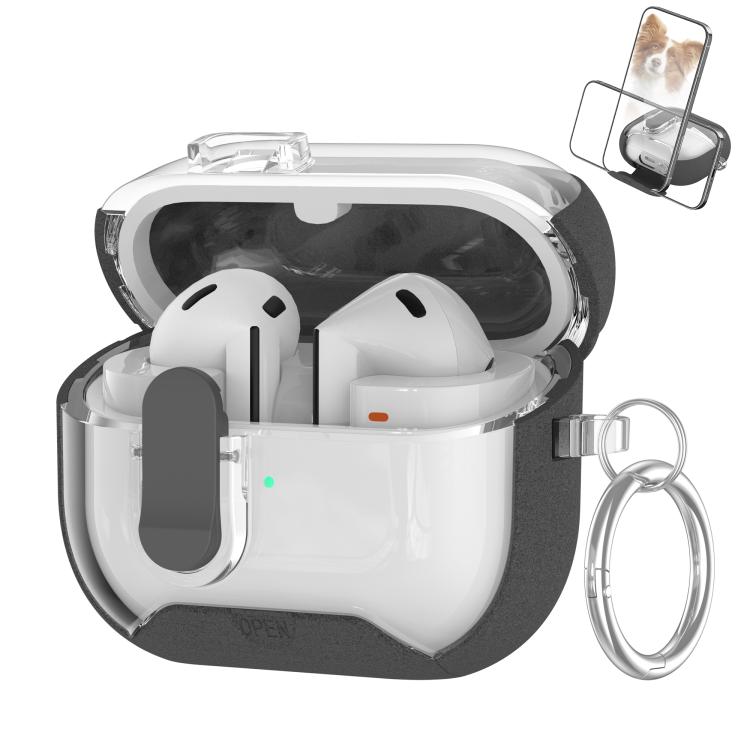 For Samsung Galaxy Buds 3 / 3 Pro Starchain Series PC Earphone Case with Stand(Fluffy Grey)