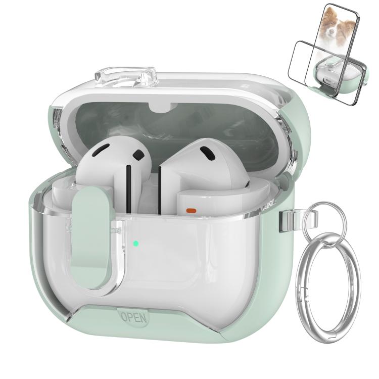 For Samsung Galaxy Buds 3 / 3 Pro Starchain Series PC Earphone Case with Stand(Mint Green)