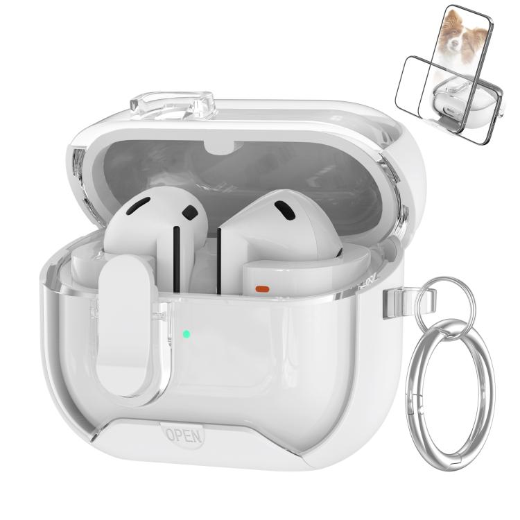 For Samsung Galaxy Buds 3 / 3 Pro Starchain Series PC Earphone Case with Stand(White)