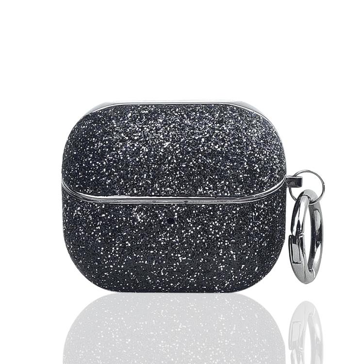 For Samsung Galaxy Buds 3 / 3 Pro Electroplating Glitter Powder Wireless Earphone Protective Case(Black)