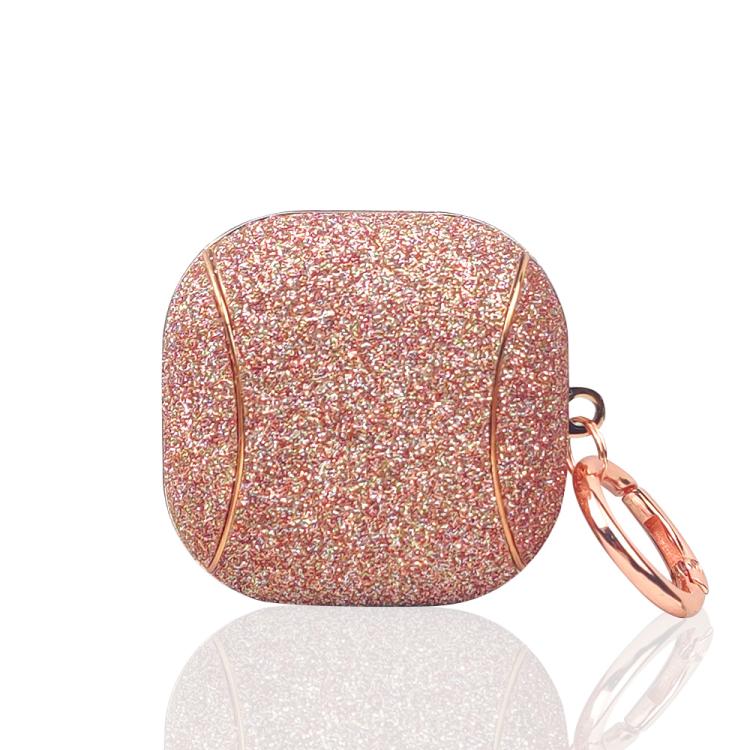 For Samsung Galaxy Buds2 Pro Electroplating Glitter Powder Wireless Earphone Protective Case(Rose Gold)