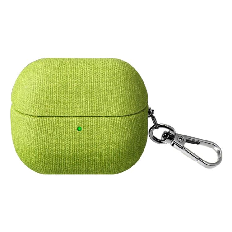 For Samsung Galaxy Buds3 / Buds3 Pro Fine Cloth Earphone Case with Hook(Grass Green)