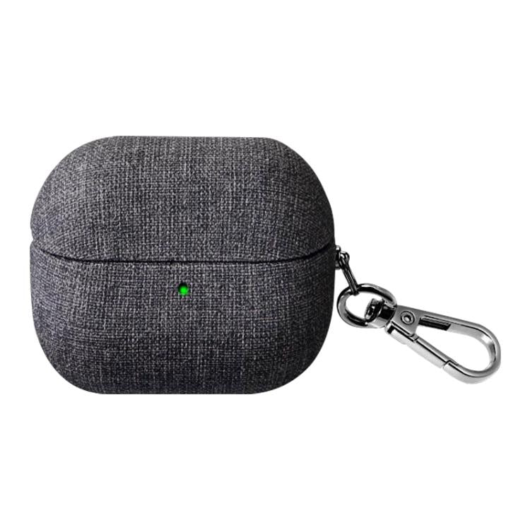 For Samsung Galaxy Buds3 / Buds3 Pro Fine Cloth Earphone Case with Hook(Grey)