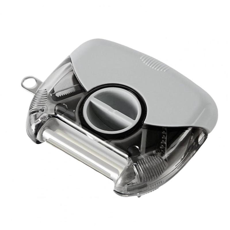 3-In-1 Multifunctional Rotary Peeler Household Kitchen Tools Scraper Fruit Grater(Gray)