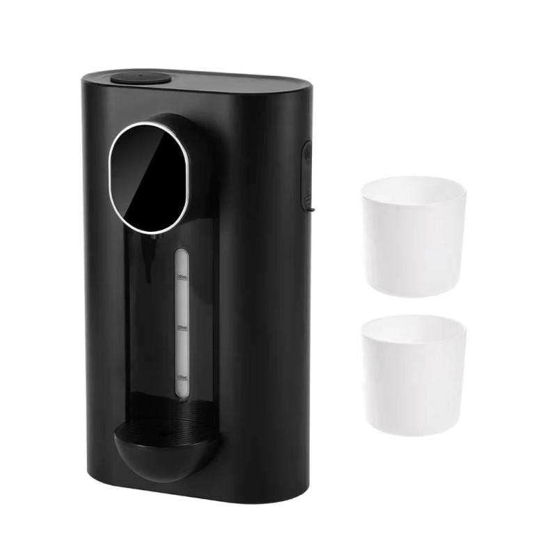 540ml Automatic Mouthwash Dispenser 3 Levels Quantitative with 2 Magnetic Cups(Black)