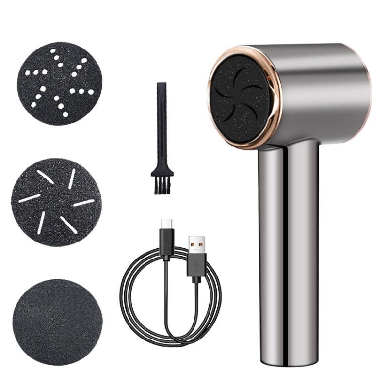 Electric Callus Remover with Vacuum Absorption 2 Speeds Adjustable Waterproof Foot Care Tool(Silver)