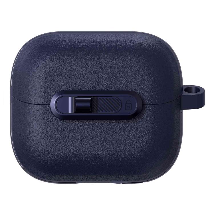 For Samsung Galaxy Buds3 / Buds3 Pro Starry Texture Lock Buckle Shockproof Earphones Case(Dark Blue)
