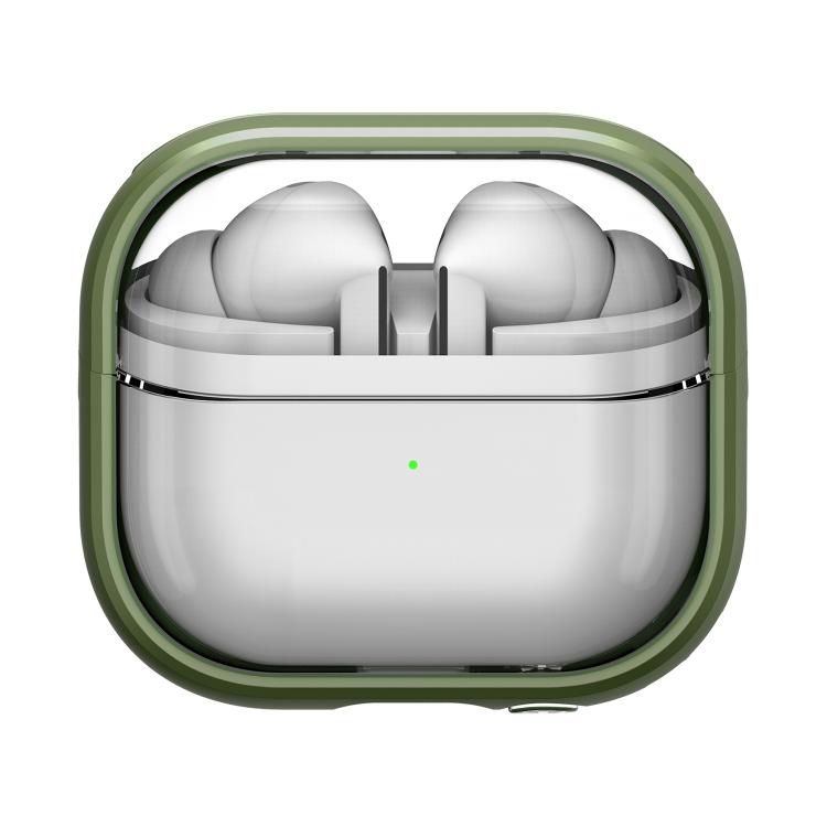 For Samsung Galaxy Buds 3 / 3 Pro TPU Hybrid PC Case with Holder(Army Green)