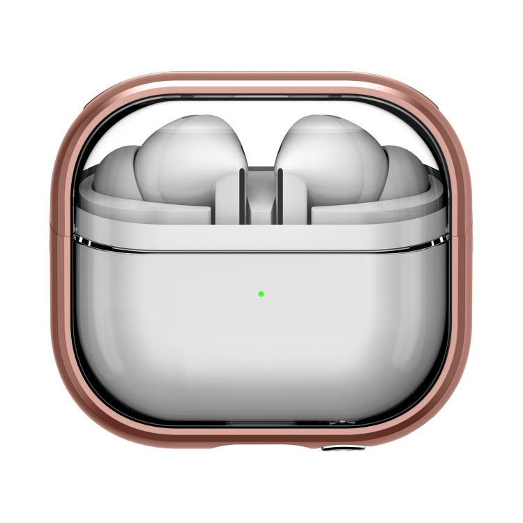 For Samsung Galaxy Buds 3 / 3 Pro TPU Hybrid PC Case with Holder(Rose Gold)