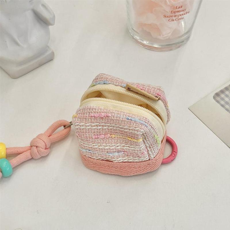 Sozakka Wireless Bluetooth Earphone Protective Case Cute Portable Storage Soft Cloth Case(Pink)