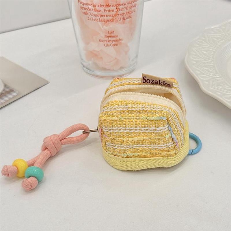 Sozakka Wireless Bluetooth Earphone Protective Case Cute Portable Storage Soft Cloth Case(Yellow)