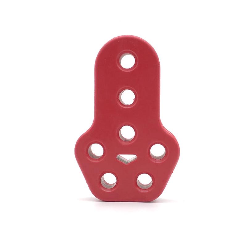 XH-6282 7 Holes Car Exhaust Hanger Bushing Muffler Rubber Insulator Mount Bracket(Red)