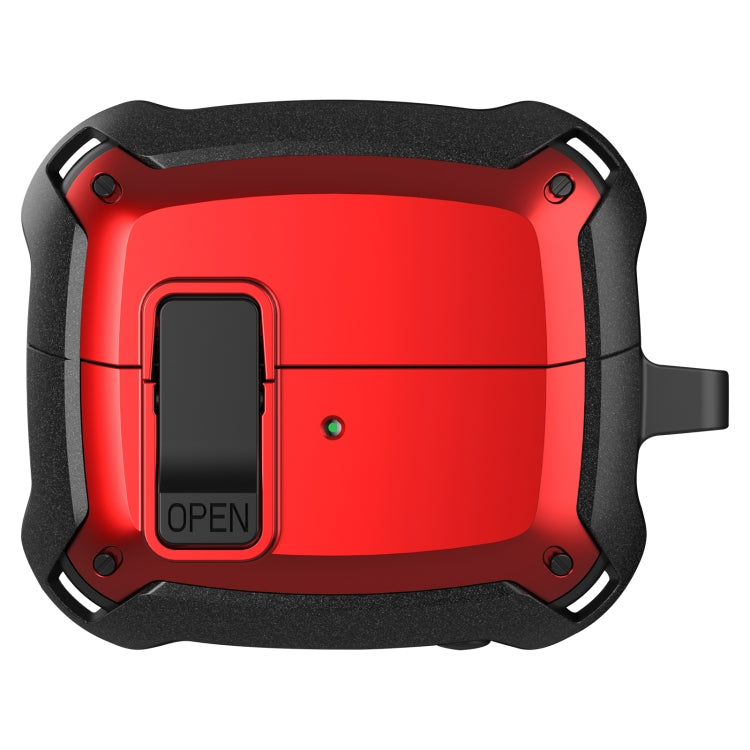 For Samsung Galaxy Buds 3 / 3 Pro Bumblebee Earphone Protective Case with Switch & Hook(Black Red)