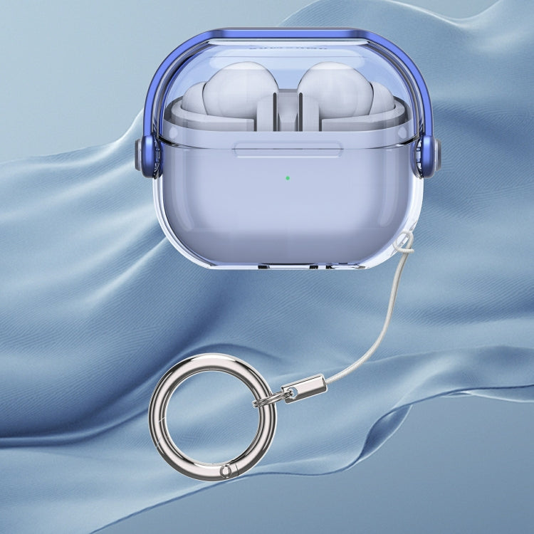 For Samsung Galaxy Buds3 / Buds3 Pro Headphones Shape Clear Acrylic Headset Protective Case(Blue)