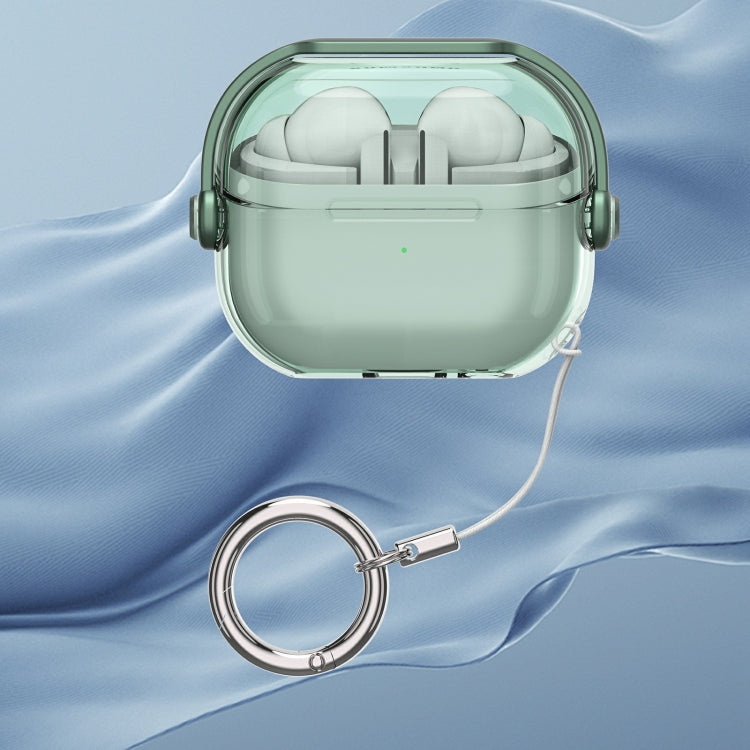 For Samsung Galaxy Buds3 / Buds3 Pro Headphones Shape Clear Acrylic Headset Protective Case(Green)