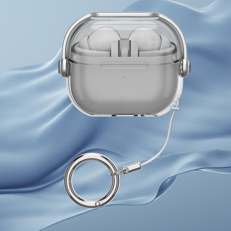 For Samsung Galaxy Buds3 / Buds3 Pro Headphones Shape Clear Acrylic Headset Protective Case(Grey)