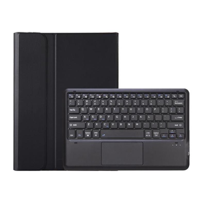 For Lenovo Yoga Tab Plus 12.7 2025 TPU Ultra-thin Detachable Bluetooth Keyboard Tablet Leather Case with Touchpad(Black)