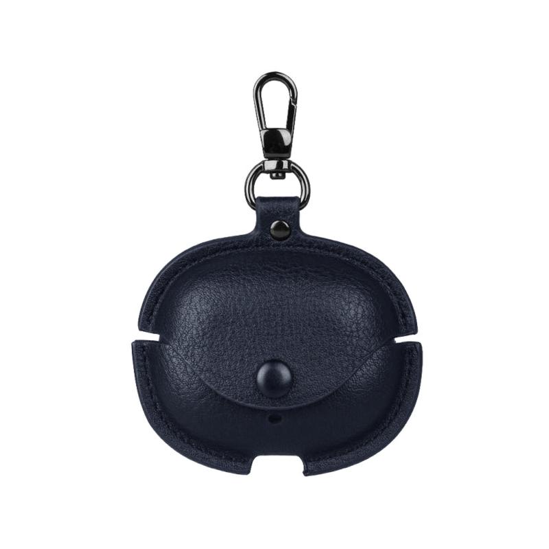 For Realme Buds Air 5 Pro Leather Earphone Protective Case with Hook(Blue)