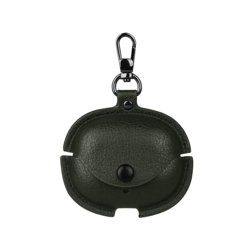 For Realme Buds Air 5 Pro Leather Earphone Protective Case with Hook(Green)