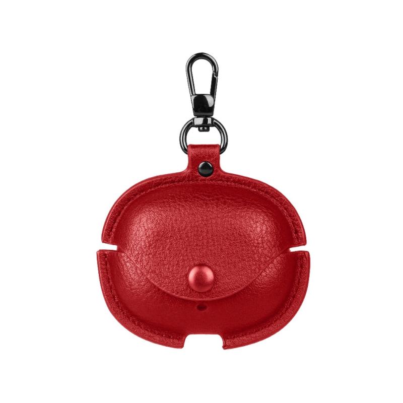 For Realme Buds Air 5 Pro Leather Earphone Protective Case with Hook(Red)