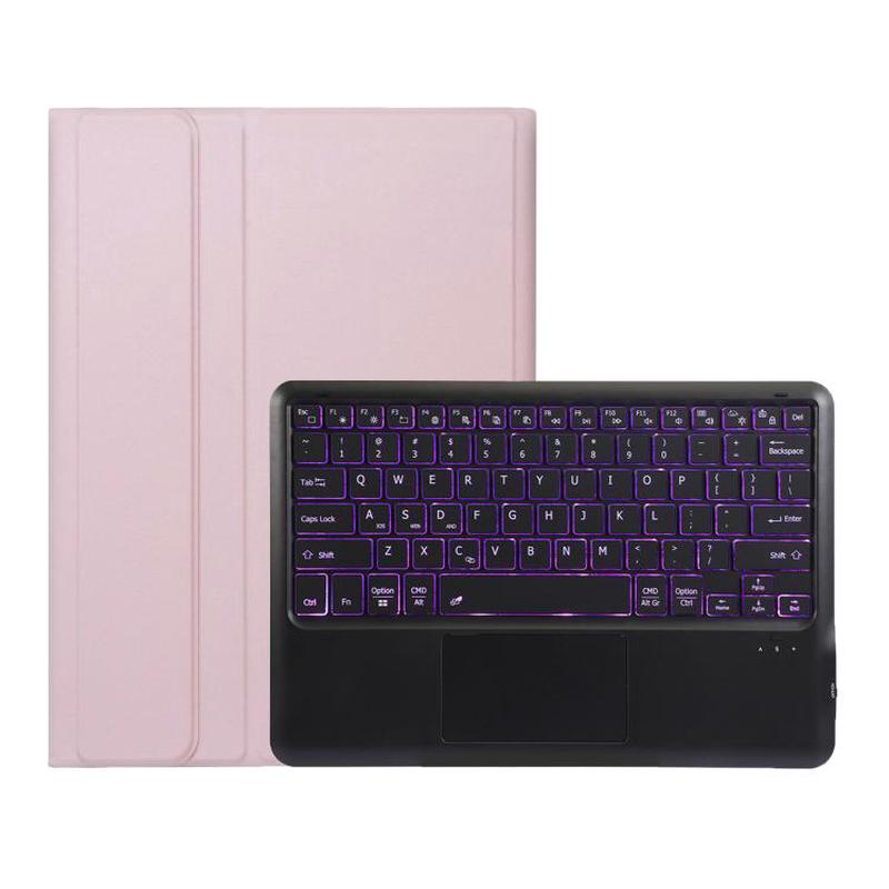 For Honor MagicPad 3 13.3 inch Ultra-thin Detachable Backlight Bluetooth Keyboard Leather Tablet Case with Touchpad(Pink)