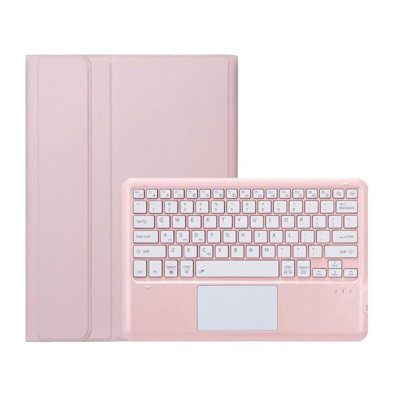 For Honor MagicPad 3 13.3 inch Ultra-thin Detachable Bluetooth Keyboard Leather Tablet Case with Touchpad(Pink White)