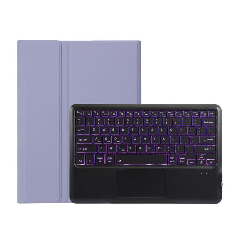 For Honor Pad GT2 Pro 12.5 inch Ultra-thin Detachable Backlight Bluetooth Keyboard Leather Tablet Case with Touchpad(Lavender)