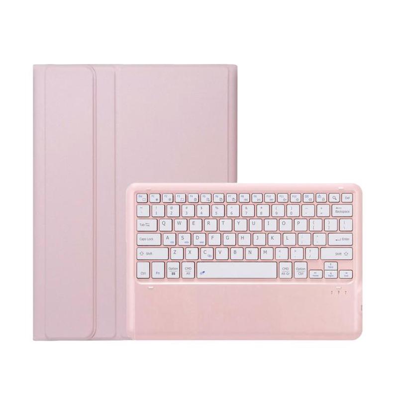 For Honor Pad GT2 Pro 12.5 inch Ultra-thin Detachable Bluetooth Keyboard Leather Tablet Case(Pink White)