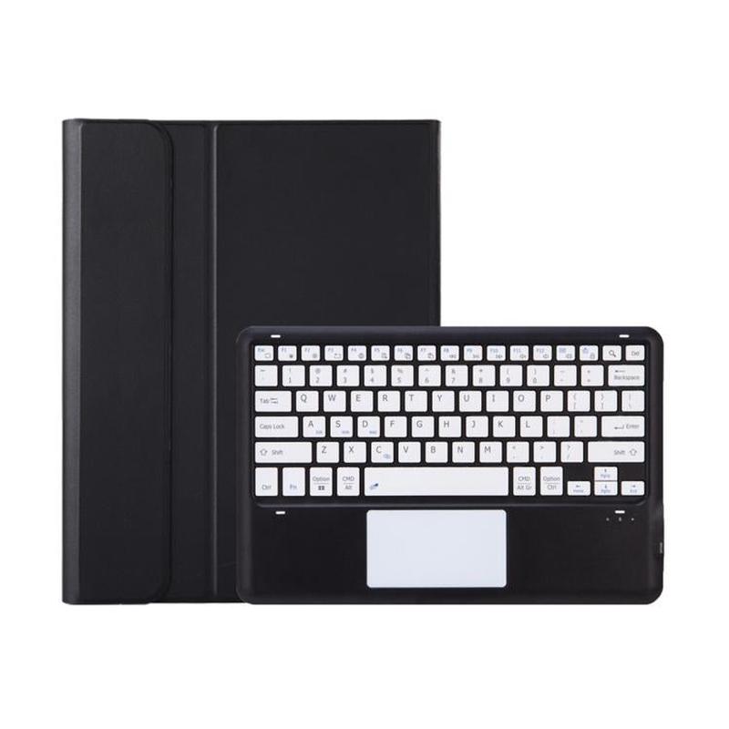 For Honor Pad GT2 Pro 12.5 inch Ultra-thin Detachable Bluetooth Keyboard Leather Tablet Case with Touchpad(Black White)