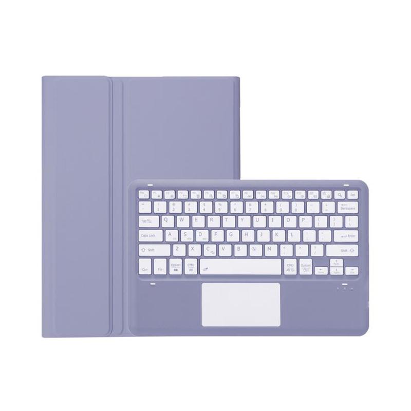 For Honor Pad GT2 Pro 12.5 inch Ultra-thin Detachable Bluetooth Keyboard Leather Tablet Case with Touchpad(Lavender White)