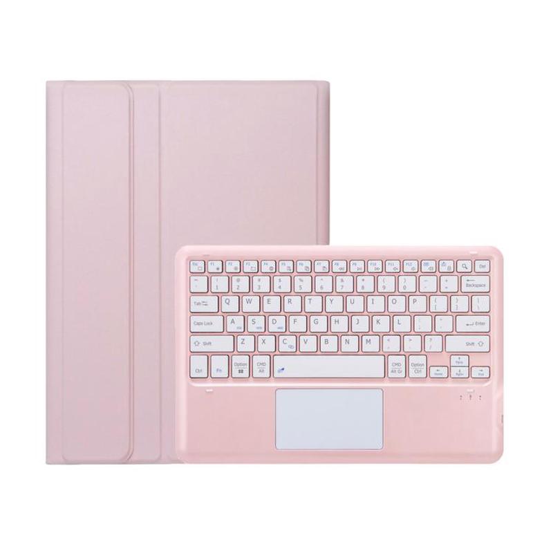 For Honor Pad GT2 Pro 12.5 inch Ultra-thin Detachable Bluetooth Keyboard Leather Tablet Case with Touchpad(Pink White)