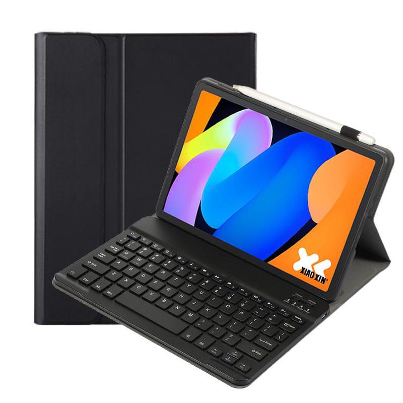 For Lenovo Xiaoxin Pad 11 inch 2025 AM31 Ultra-thin Detachable Bluetooth Keyboard Leather Tablet Case(Black)