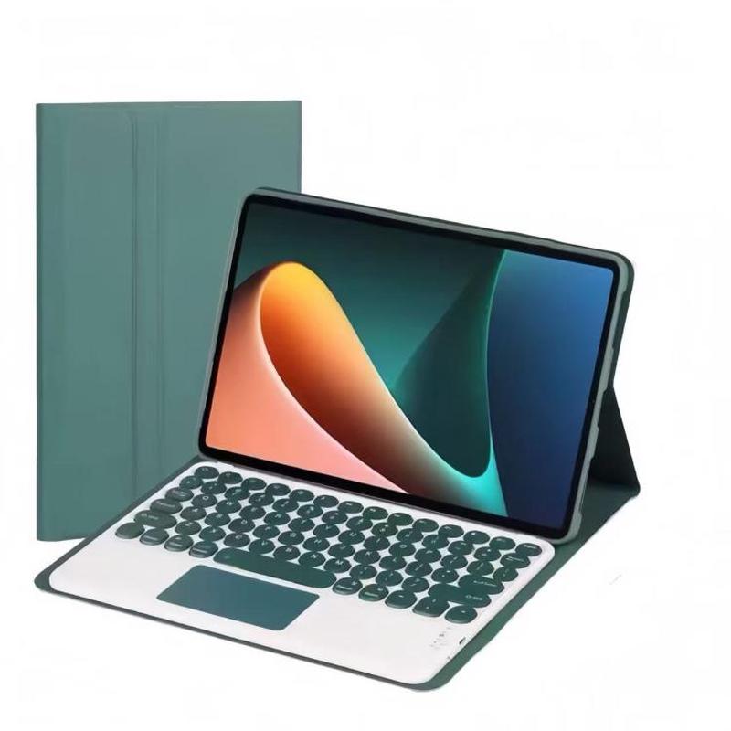 For Lenovo xiaoxin pad GT 11.1 202511.1 ?Round Touch Keyboard Case for Tablet(Dark Green)