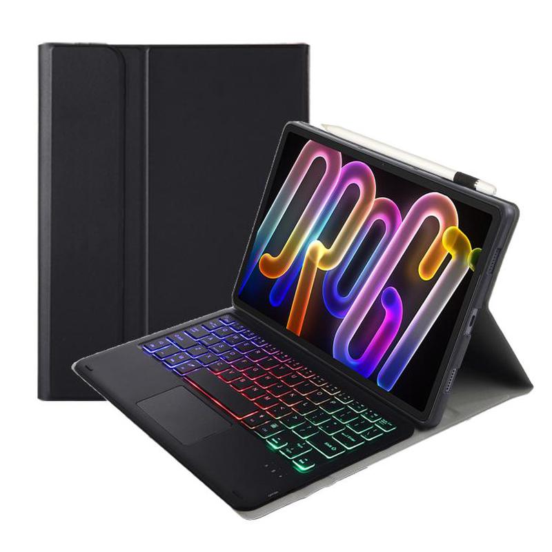For Lenovo Xiaoxin Pad Pro GT 11.1 2025 AM32-AS Ultra-thin Detachable Backlight Bluetooth Keyboard Leather Tablet Case with Touchpad(Black)