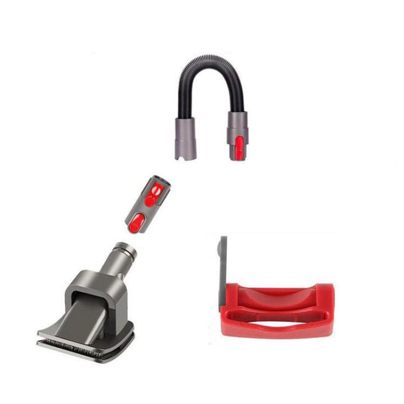 4 In 1 Pet Grooming Brush Head Set For Dyson V15/V11/V10/V8/V7/V6 Vacuum Cleaner Accessories(Red Switch Lock)