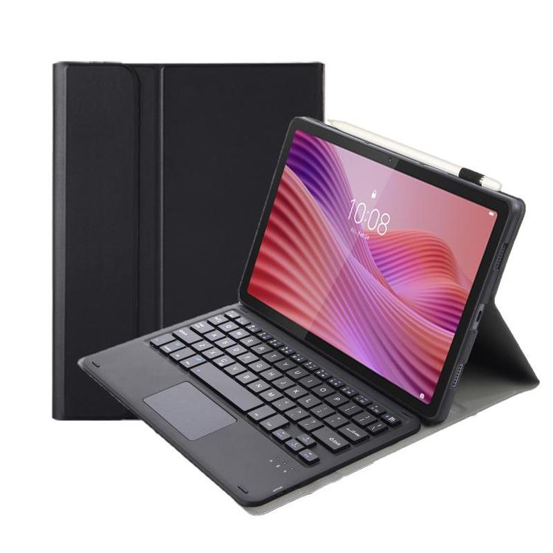 For Lenovo Tab 10.1 / ZhaoYang K10C 10.1 AM29-A Ultra-thin Detachable Bluetooth Keyboard Leather Tablet Case with Touchpad(Black)