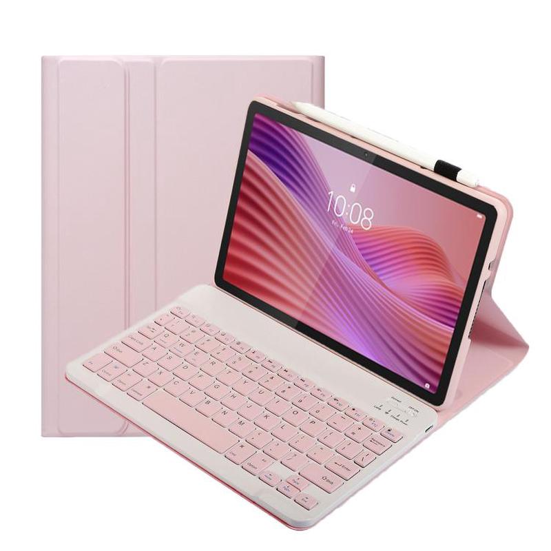 For Lenovo Tab 10.1 / ZhaoYang K10C 10.1 AM29 Ultra-thin Detachable Bluetooth Keyboard Leather Tablet Case(Pink White)